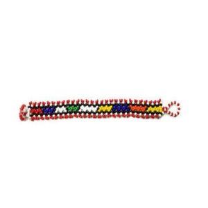 Traditional African beaded flat bracelet small
